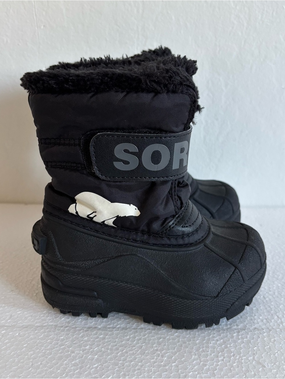 Sorel Black Toddler Polar Bear Snow Boots Size 7